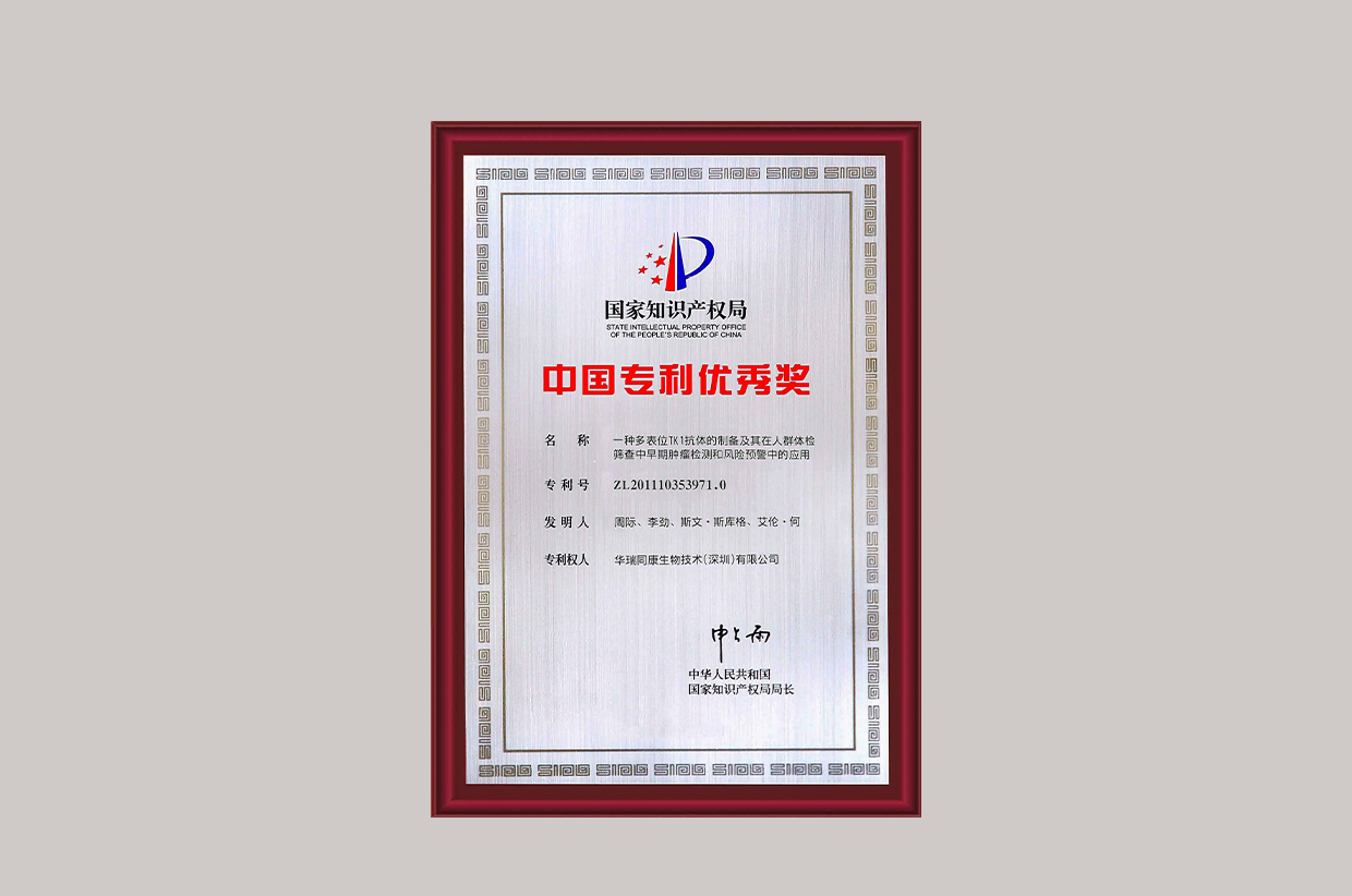中国专利优秀奖